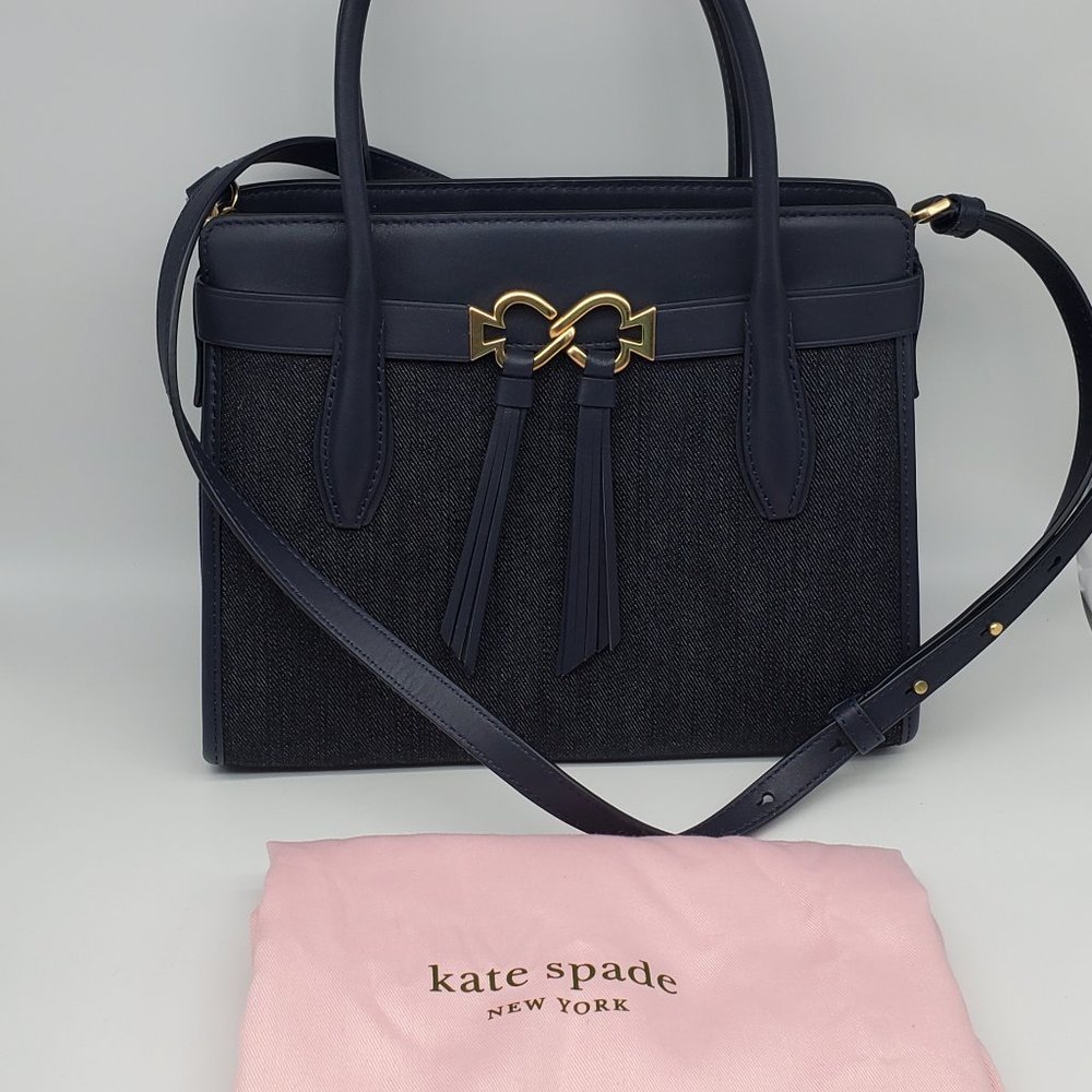Kate Spade Toujours Denim Medium Satchel Dark Denim